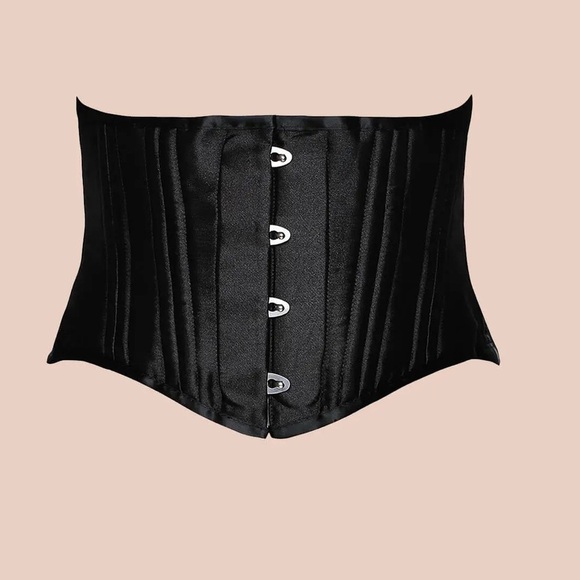 Like new ShaperX boned black satin corset - Picture 1 of 10